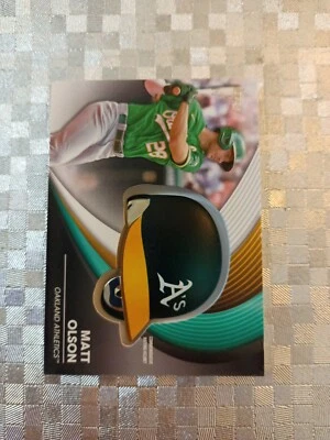 2022 Topps Series 2 Matt Olson Commemorative Batting Helmet Relic #BH-MO A’s - Image 1 of 3