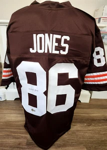 Dub Jones signed handsigniert Cleveland Browns XL Trikot Beckett Authentic #86 - Bild 1 von 3