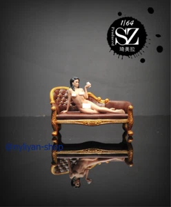 1/43 1/64 1/87 Miniatures Naked Sexy Sofa Girl Scene Prop Figures For Vehicle - Afbeelding 1 van 3