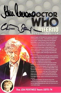 Doctor Who: Inferno DVD Insert Signed by JOHN LEVENE & CHRISTOPHER BENJAMIN - Picture 1 of 1