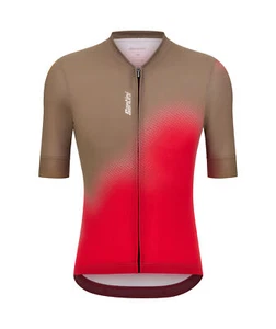 Spot Men's Short Sleeve Cycling Jersey in Rasberry by Santini - Picture 1 of 4