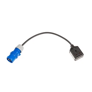 Enchufe de 16 amperios a 13 amperios 1 velocidad - Adaptador de 0,5 m + 1 m de alta resistencia 16A-13 A - Imagen 1 de 7
