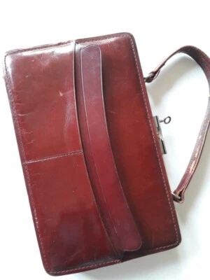 Petit sac à main cuir ancien - années 20-30 - Photo 1/4