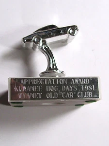 1981 Trophy Kewanee Il Hog Days Wyanet Old Car Club 3 1/4" - Bild 1 von 7
