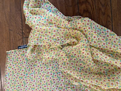 Dolce & Gabbana Spring Silky Yellow Green Red Floral Print Scarf - Image 1 of 4