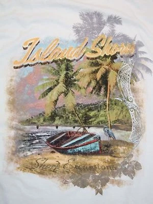 Camiseta divertida Island Shore Excursions Beach Summer College L Foto 1 de 4