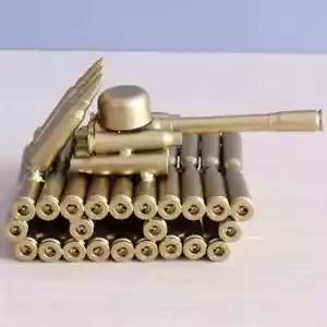 Military Tank Figurine brass -DESK or MANCAVE NIB seller is VIETNAM Combat Vet - Picture 1 of 5
