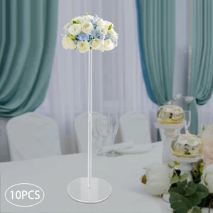 10 PIEZAS Soporte de flores Boda Evento Centro de mesa Jarrón alto Telón de fondo Decoración NUEVO - Imagen 1 de 21