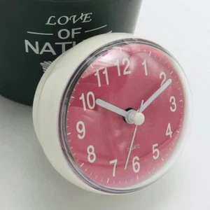 Mini Reloj de Pared Sucker Baño Antiniebla Impermeable Pequeño Cuarzo Reloj de Mesa EE. UU. - Imagen 1 de 13