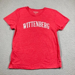 Wittenberg University T-Shirt Damen Small Rot Kurzarm Leicht FLECKEN - Bild 1 von 11