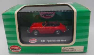 1959 Porsche 356B Red 1:87 Die Cast Model Power Minis 102722DMT - Image 1 of 3