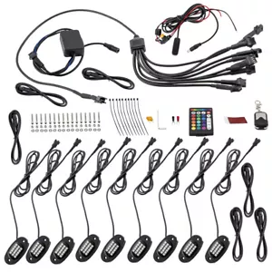 8 Pod RGB LED Rock Light Offroad Wireless Bluetooth available For ATV UTV - Picture 1 of 12