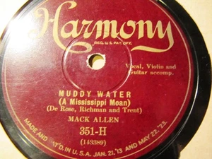 1927 Muddy Water MISSISSIPPI MOAN Mack Allen HOBO SONG Song Wanderer HARMONY 351 - Picture 1 of 2