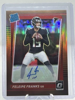 2021 Optic Feleipe Franks Rated Rookie #299 Autograph Copper Prizm Falcons SP RC - Image 1 of 4