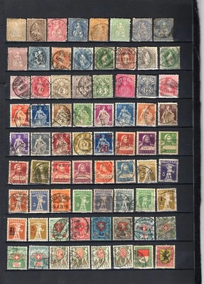 SWITZERLAND. CLASSIC VINTAGE COLLECTION BUILDER OF 96 ALL DIFFERENT STAMPS - Image 1 of 2