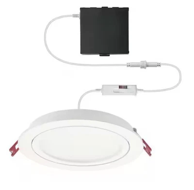 Commercial Electric 6 in. Ultra Directional CCT LED Canless Recessed Light White - Image 1 of 4
