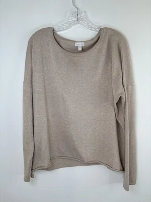 Suéter Granate Hill Grande Mujer’s Grande Beige Seda y Algodón Mangas Largas Foto 1 de 4