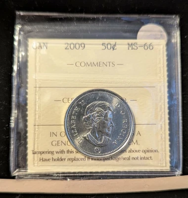 2009  ICCS Graded, Canadian, 50 Cent, **MS-66** # IW 371 - Image 1 of 4