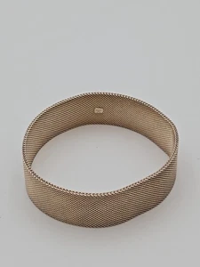 Vintage Tiffany & Co. Sterling Silver Firm Mesh Bangle Bracelet Size 7.5" - Picture 1 of 6
