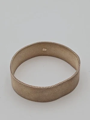 Vintage Tiffany & Co. Sterling Silver Firm Mesh Bangle Bracelet Size 7.5" - Image 1 of 4
