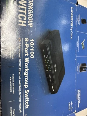 Linksys By Cisco 10/100 8 Port Work Group Switch High Speed Ethernet Switch - Image 1 of 4