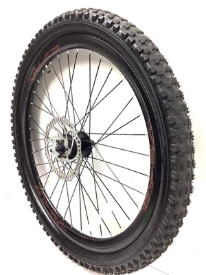 24" Bicycle Front Disc Wheel with 2.30" Tire Junior Mountain Bike #D35 - Image 1 of 4