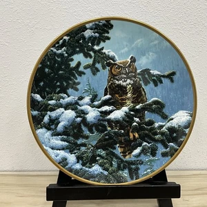 De colección Hamilton Noble Owls of America Vigilia de Invierno Seerey-Lester Plate 1986 - Imagen 1 de 2