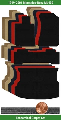 Juego de alfombrillas Velourtex personalizadas para Mercedes-Benz ML430 99-01 (4 piezas) #YUK Foto 1 de 4