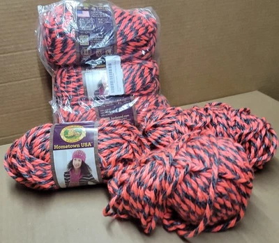 Lion Brand Hometown EE. UU. x6 Albuquerque Naranja 4oz 64yds 100% Acrílico Súper Voluminoso Foto 1 de 4