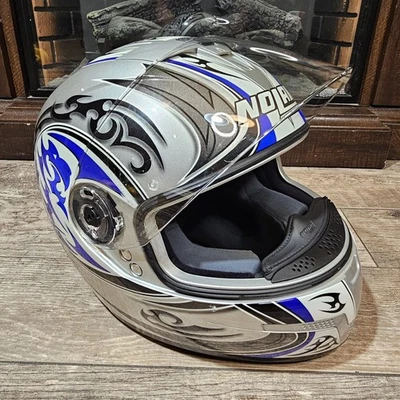 Visera Casco Completo Nolan N84 Talla Mediana Azul Plata Ver Descripción  Foto 1 de 4
