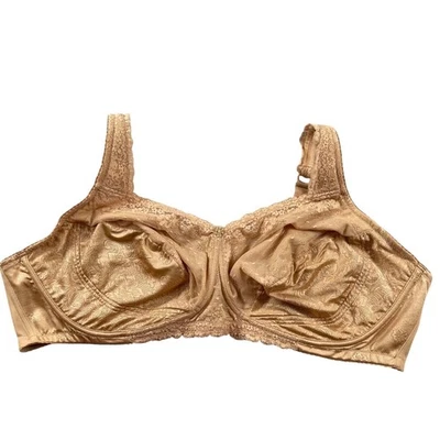 Sutiã Comfortchoice 54C bege nude tonal floral renda fio lateral alças confortáveis - Imagem 1 de 4