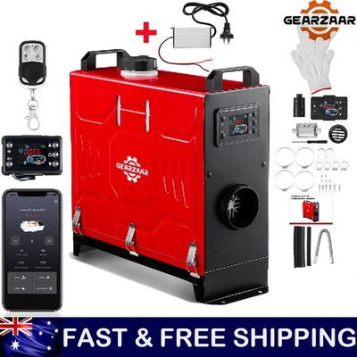 8KW Diesel Air Heater 12V 24V bluetooth App LCD Remote + 110-240V Volt Converter - image 1 of 4