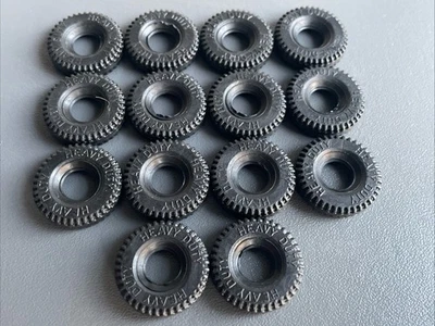Dinky AEC Artic 20mm Reproduction Black “Heavy Duty”Treaded Tyres Full Set of 14