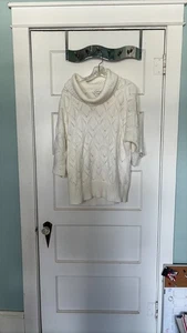 Kim Rogers Cozy White Cable Knit Sweater Size L - Picture 1 of 5