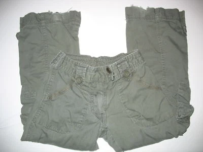 XHILARATION - PANTALÓN CARGO VERDE 100% ALGODÓN - TALLA 4 - ENVÍO GRATUITO Foto 1 de 3