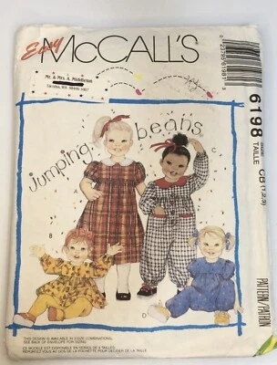 Dress Jumpsuit Top Toddler Size 1-3 Cut to 3 M6198 Pattern Jumping Beans - Image 1 of 2