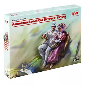 ICM 24014 Plastic model figures kit Scale 1:24 American Sport Car Drivers 1910s - Picture 1 of 10