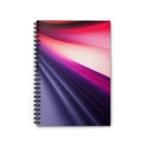 Spiral Notebook - Ruled Line_118 Pages_Purple Gradient Colors(Only Front) - Picture 1 of 6