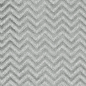 Clarke & Clarke Chevron Zig Zag Cut Velvet Fabric- Prisma / Slate 1 yd F1243/10 - Picture 1 of 1