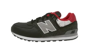 New Balance 574 Big Kids Running Shoes Sneakers KL574FWG - Black/Grey/Red - Picture 1 of 6