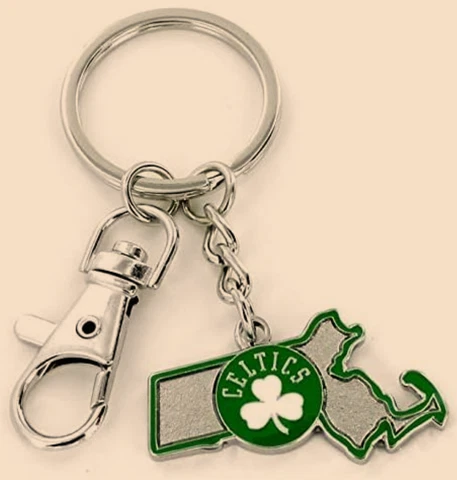 Boston Celtics State Design Heavyweight Metal Keychain Keyrings Cover