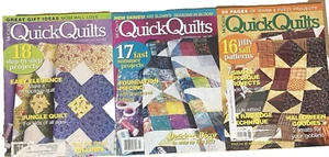 McCall’s Quilting Quick Quilts 2004 Lot of 3 Patterns Time Saving Tips Designs - Picture 1 of 9