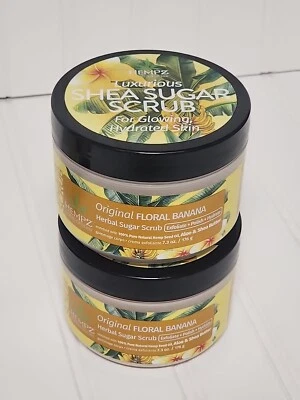 2 HEMPZ ORIGINAL FLORAL BANANA HERBAL SUGAR SCRUB 7.3oz / 176g. NEW - Image 1 of 4