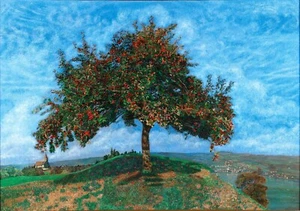 Karl Mediz : Apple Tree by Lake Zürich : 1914 : Archival Quality Art Print - Picture 1 of 2