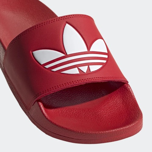 Sandalo da uomo Adidas TREFOIL ADILETTE rosso chiaro scarlatto bianco nuvola FU8296 diapositive