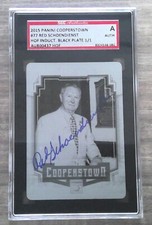 Red Schoendienst 2015 Panini Cooperstown Cyan Printing Plate HOF AUTO SGC A