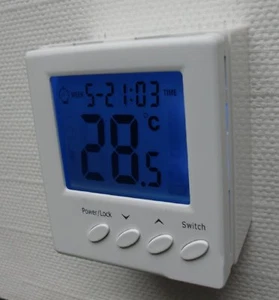 Digital Thermostat AUFPUTZ für Fussbodenheizung 230V 16A programmierbar #z739ap - Bild 1 von 2