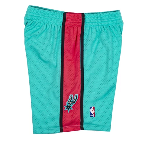 San Antonio Spurs 1998-99 Mitchell & Ness Authentic RELOAD Swingman Shorts- Teal Cover