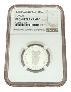 Australia 1988P Platinum 1/2 oz $50 NGC PF69UC Koala - Picture 1 of 2