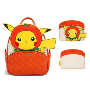Pokémon Pumpkin Pikachu Mini Backpack + Cardholder SET - Picture 1 of 1